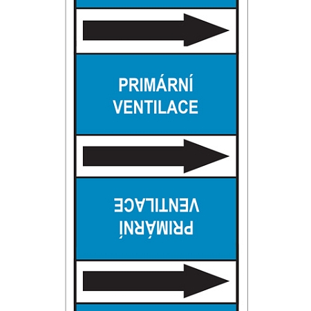 Značení potrubí, primární ventilace